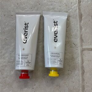 Clean Shampoo and Conditioner Set - Red and Yellow Caps